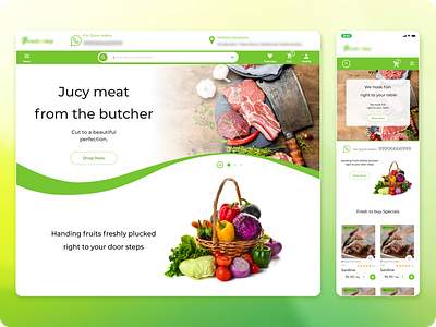 Online Grocery E-commerce : 01/02 branding clean ui e commerce grocery minimal online shop store ui ux web design