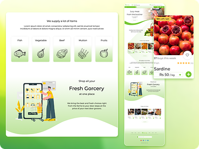 Online Grocery E-commerce : 02/02 branding clean ui e commerce grocery minimal online shop store ui ux web design