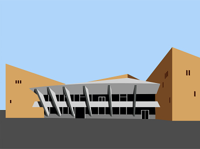 Gyumri airport administration airport airports architecture building city collection construction design flat gyumri illustration minimal shadow simple small travel ussr vector