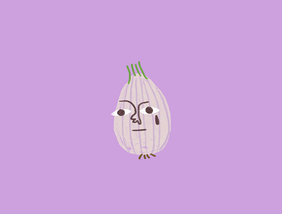 A Crying Onion cry illustration illustration art onions purple summer