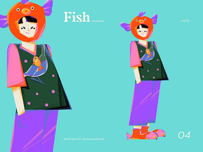 Fish art character digital art fish illustration illustration art inktober inktober2020 wacom intuos