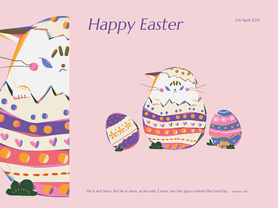 Happy Easter bible verse cat easter easter egg eggs illustration illustration art illustration digital
