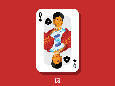 Queen of Spades card illustrator queen spades srilanka vector