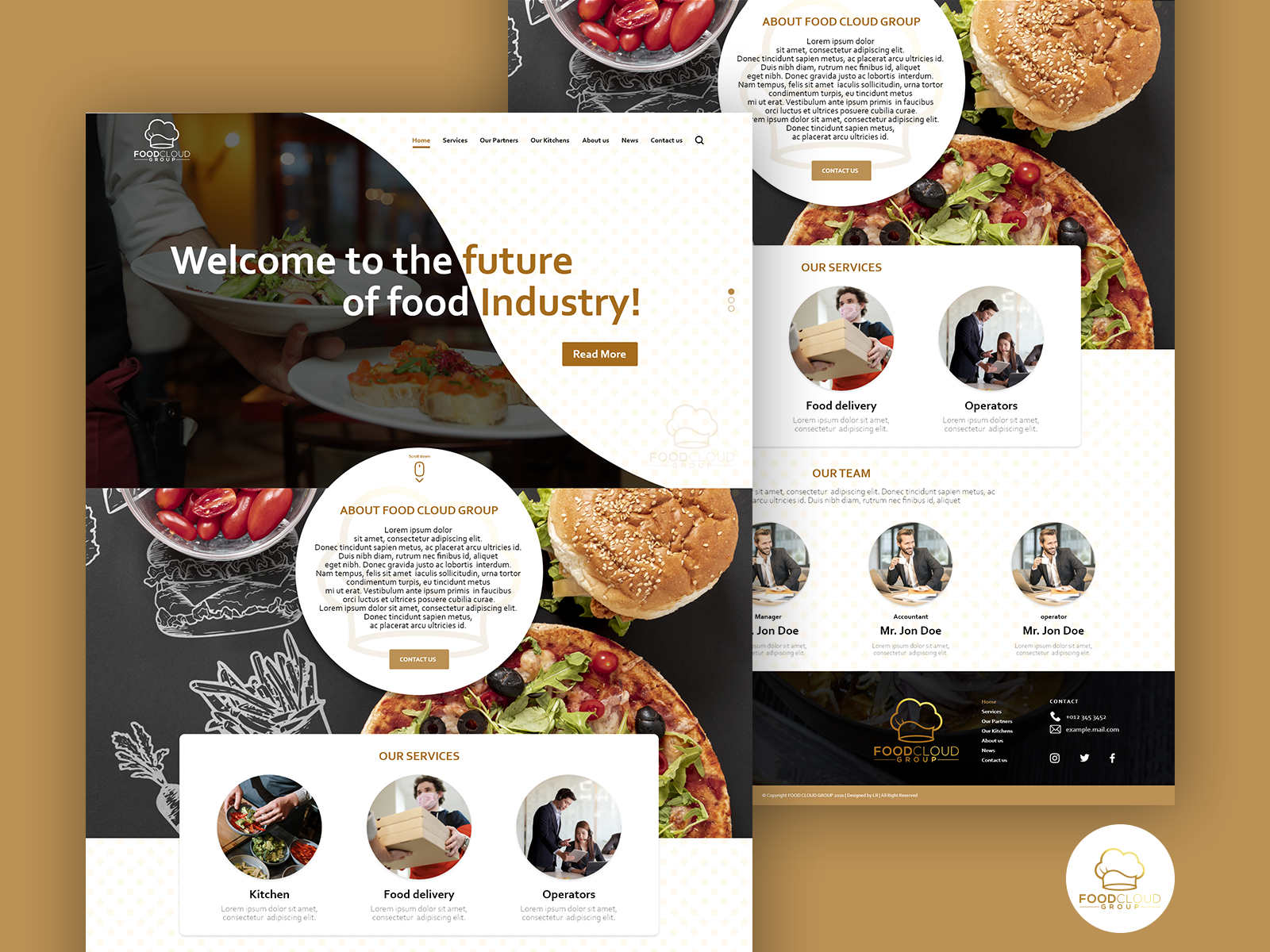 Landing page for Cloud Kitchen business by Lahiru Ransara on Dribbble