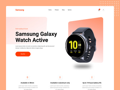 Watch Header UI Exploration || 2021 clean creative design designer dribbble homepage interface landing page minimal popular product website samsung top uiux watch web web design webdesign website website design