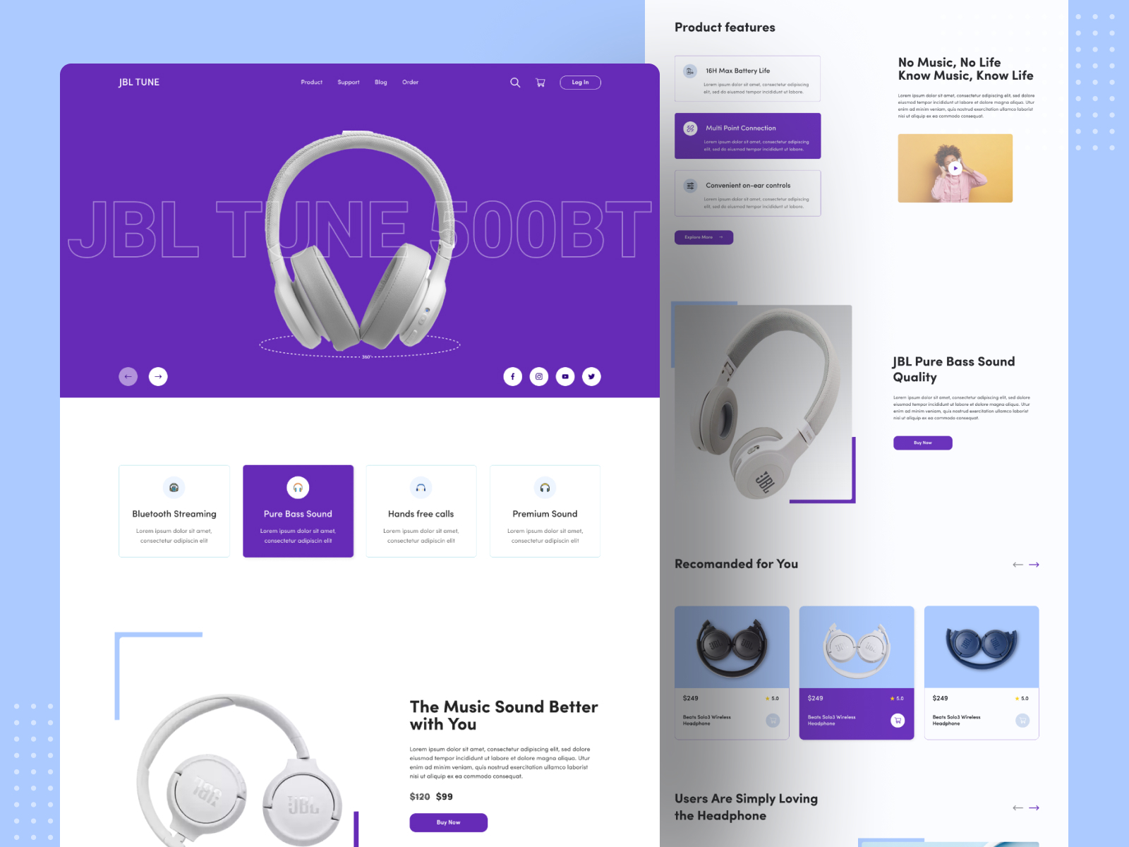 Headphone Web UI Exploration || 2021 by Rupak Chakraborty on Dribbble