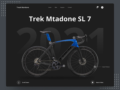 Bicycle Header Ui Exploration 2021 bicycle branding dark ui dribbble dribbble best shot header design home page homepage design landing page landing page design top ui ui ux web web design website