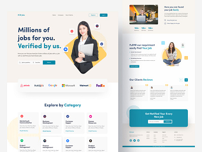 Job Landing UI best design colourful design dribbble best shot find job homepage job job finding job finding landing page job finding website job search job website landingpage rupak rupak design ui uiux web web design website website design