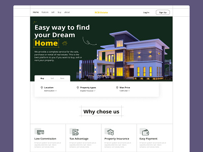 Real Estate Landing Page Website Header appartment build website building create website header homepage house landing page real estate real estate agency real estate landing page real estate website residence rupak rupak chakraborty uiux web web design website website design