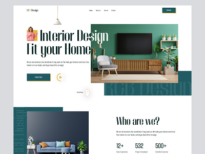 Interior Design Header art best designer design dribbble best shot home decoration homepage interior design interior design website landing page living room minimal real estate room decoration rupak chakraborty rupak design uiux web web design website website design