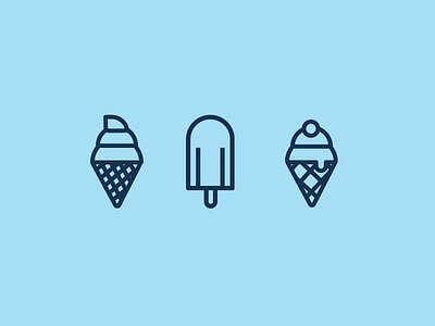 Ice cream icons app food gelato ice cream icecream icons illo illustration minimal outlines popsicle