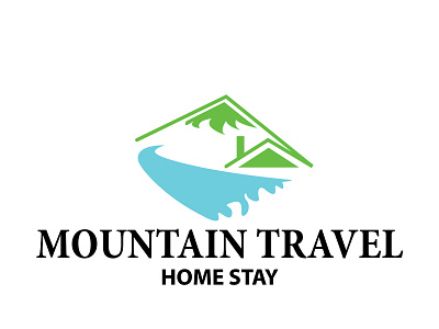 TRAVEL HOME STAY abstract logo branding and identity branding concept design economical logo flat logo mountain logo professional logo travel travel agency travel app