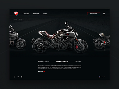 Ducati Diavel Page concept ducati product ui ux web