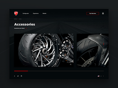 Ducati Diavel Page "Accessories" concept ducati product ui ux web