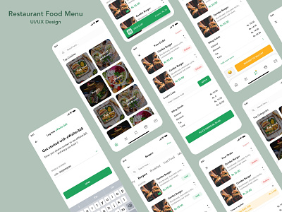 Restaurant foodmenu app app design graphic design icon illustrator logo type ui ux vector