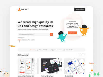 Anckr Landing Page app design graphic design icon logo typography ui ux web