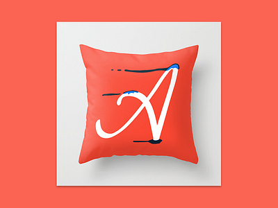 Dripping Letter pillow