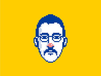 Self Portrait avatar clown design glasses illustraion illustrator moustache nose persian pixel pixelart selfie