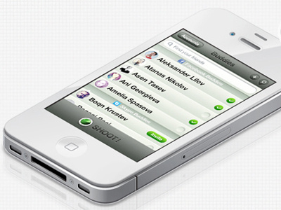 BuddyShooter app contacts iphone ui
