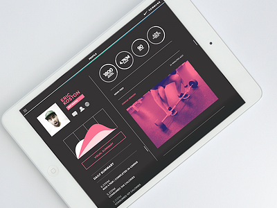 Nike Commune - iPad App Concept flat halftone ipad nike tablet ui ux