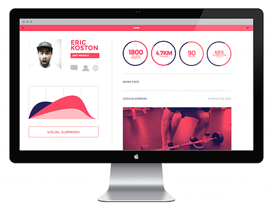 Nike Commune - User Profile Concept duotone fitness halftone nike typography ui ux website