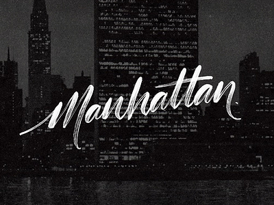 Manhattan brush calligraphy disposable hand drawn ink type typography zebra