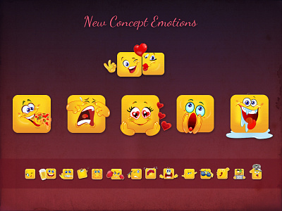 New Concept Emotions emotions icon design icons smiles