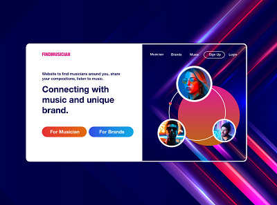 FindMusician design maquette ui ux web webdesign