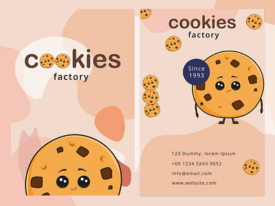 Cookies Factory branding business card design businesscard design illustration webdesign