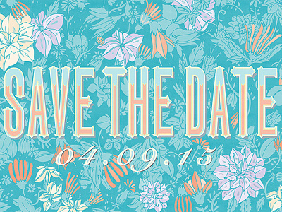 Save the Date illustration invites save the date typography wedding invite