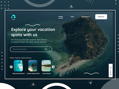 Landing Page Web travel agency