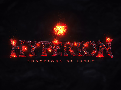 Fantasy Game Logo - Hyperion 🔥 animated fantasy logo design fantasy fire gaming logo metin2 mmorgp mobilegame molten muonline volcano