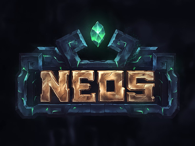 Game Logo - Neos 💙 animated fantasy logo design fantasy gamelogo gaming illustration logo mmorgp mobilegame