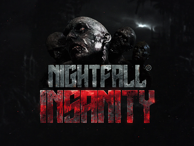 Game Logo - Nightfall Isanity 🧟‍♀️ animated fantasy logo apocalypse dark darkness design fantasy game gaming horror logo metin2 mmorgp muonline zombie