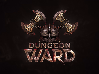 Dwarf Game Logo - Dungeon Ward ♈️ animated fantasy logo crypto design fantasy gaming logo medieval metin2 mmorgp muonline nft nordic viking