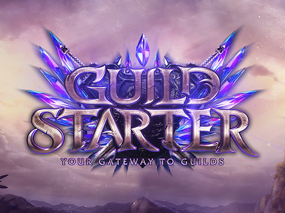 Fantasy Game Logo - Guild Starter ⭐️💙 animated fantasy logo crypto design fantasy game gaming logo metin2 mmorgp mobile muonline nft