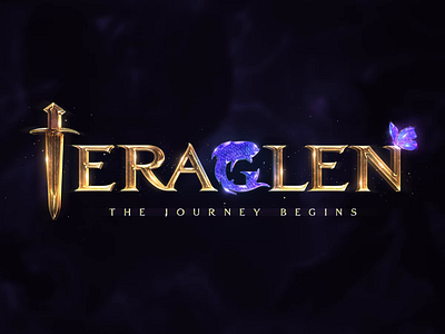 Fantasy Game Logo - Teraglen 🦋⚔️ 3d animated fantasy logo crypto design epic fantastic fantasy gaming logo metin2 mmorgp muonline nft