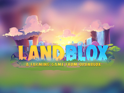 Game Logo - LandBlox 🌳🌸 animated fantasy logo cartoon design epic fantasy farming gaming illustration logo metin2 mmorgp muonline nice positive