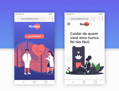 MediLove Mobile Website design ui web