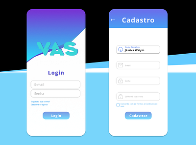 VAS APP MOBILE app design ui web