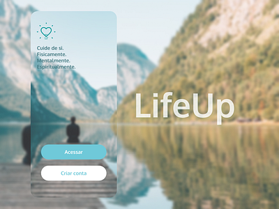 LifeUp app design health health app login logo signup simple clean interface ui