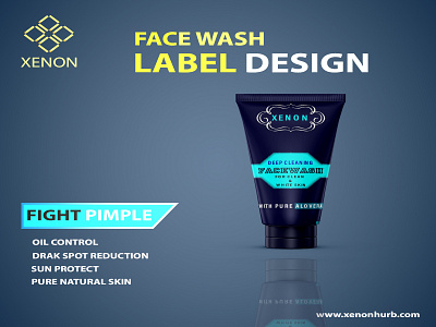 Face wash label design with mockup branding branding design cosmetic packaging face wash label design facewash free label design identity design illustration logo product design