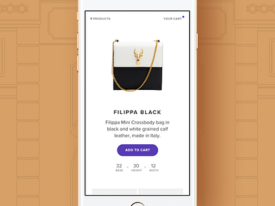 Simplistic Product Page bag button ecommerce mobile proxima purple responsive rwd shopping