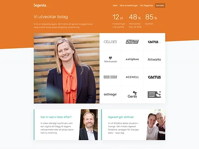 Segersta Web Site (home) cards colorful corporate design digitals dosis kpi kpis logogrid logos numbers orange web webdesign