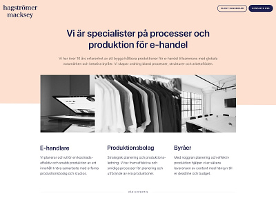 Hagströmer Macksey agency corporate layout pink purple responsive sansserif typography web webdesign website