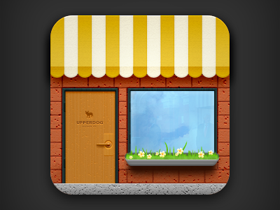 Icon practice brick door icon icons ios store stripes texture window wood