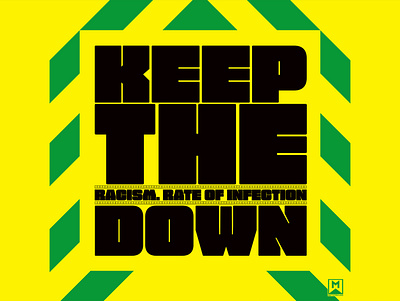Keep The R Down black lives matter blm graphic design keep the r down keep the r down mattsterclass racism rate of infection typography
