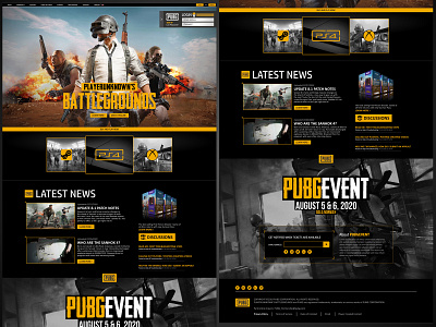 PUBG Website Redesign clean clean design dark mode dark theme pubg redesign website website concept website design