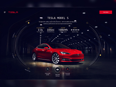 Tesla WEB-UI Redesign clean redesign tesla tesla ui ui ux uxui