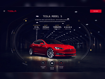 Tesla WEB-UI Redesign